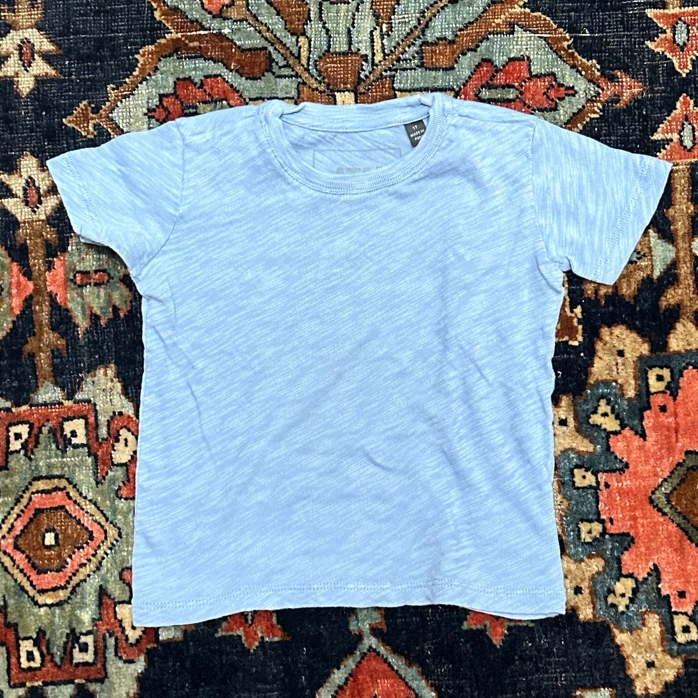 ATM blue short sleeved T-shirt, size 1T